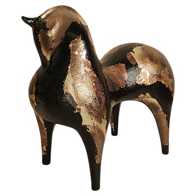轻奢黑金抽象艺术马摆件乔迁礼品