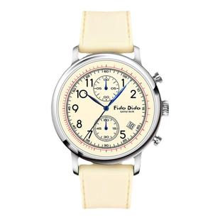 fidodido七喜小子手表日历多功能男女同款商务简约复古风计时腕表
