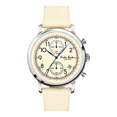 fidodido七喜小子手表日历多功能男女同款商务简约复古风计时腕表