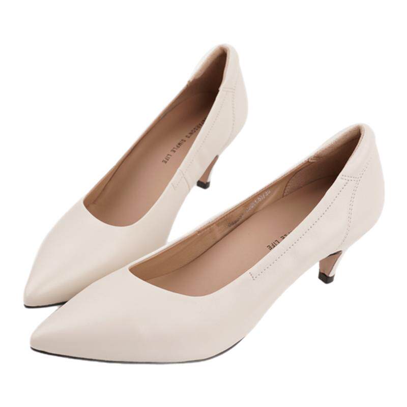 特惠壹家shoes055037羊皮5.5cm尖头高跟鞋推荐女百搭鞋子2025单鞋