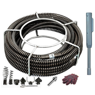 电动管道疏通机器通下水道疏通神器加粗加密专业疏通弹簧钢丝配件