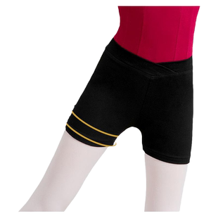 梵舒儿童芭蕾舞练功裤舞蹈专用三分裤春夏紧身弹力短裤黑色打底裤