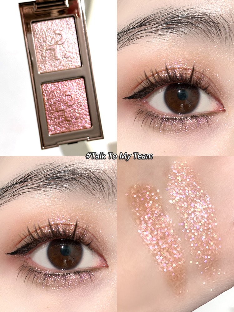 thumbnail for Patrick Ta 2024 Christmas Limited Edition Sparkling Two-Tone Eyeshadow Imwithher Talktomyteam