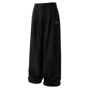 BJHG不计后果复古休闲裤子男款春季美式潮牌垂坠设计感直筒西装裤