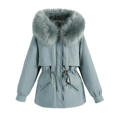 派克服韩版宽松加绒羽绒棉短款