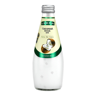 泰国进口乐可芬原味椰子水饮料Lockfun椰汁290ml*12瓶整箱装