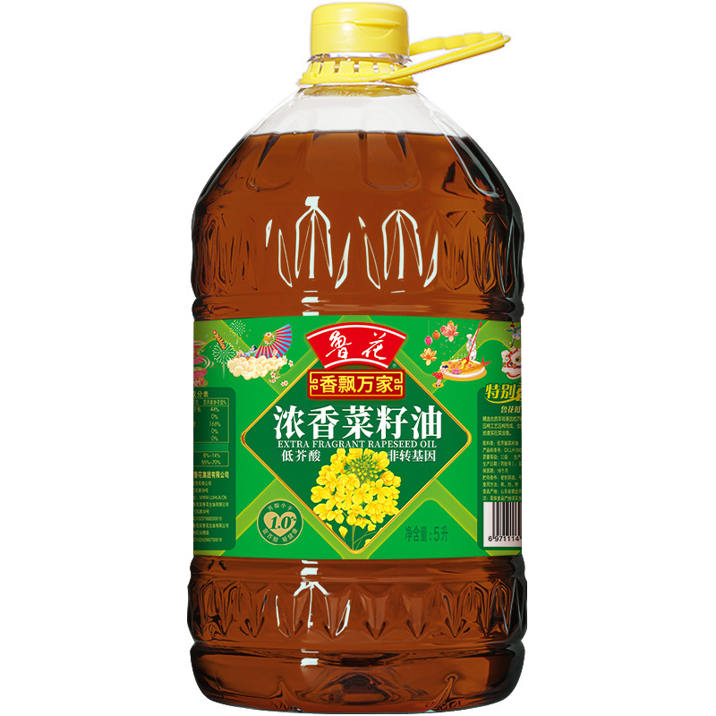 【鲁花直销】香飘万家5l低芥酸