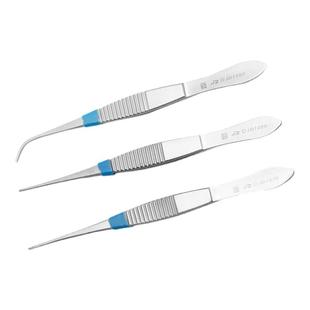 上海金钟眼科镊医用镊子眼科用平镊拔倒睫毛不锈钢敷料镊子夹子