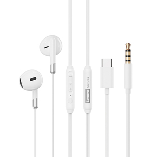 联想Y106半入耳式有线耳机TypeC接口线控vivo安卓华为苹果通用