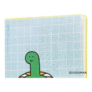 得力乔古漫联名高透胶套本手账本随身记事本小学生笔记本高颜值joguman恐龙卡通图案可爱布拉吉奥32K加厚纸张