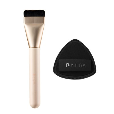 一字粉底刷扁头轻薄无痕底妆工具