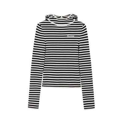 REVAN芮范设计师款复古运动条纹羊毛毛衫RN90601156