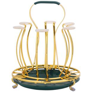 轻奢铁艺杯架子置物架玻璃杯家用水杯架杯子收纳酒杯架倒挂沥水架