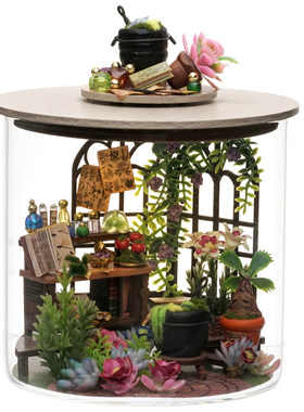 diy小屋玻璃球手工场景模型礼物