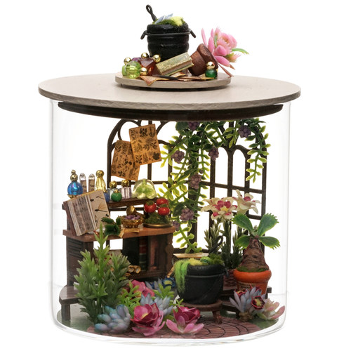 diy手工小屋玻璃球拼装房子场景模型魔法屋七夕制作生日礼物女生