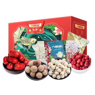 九鲤湖枣生桂子礼盒红枣花生桂圆莲子礼盒送礼佳节过年员工礼品