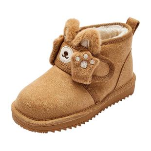 巴拉巴拉童鞋儿童雪地靴男宝女宝短靴加厚加绒新冬季靴子棉靴