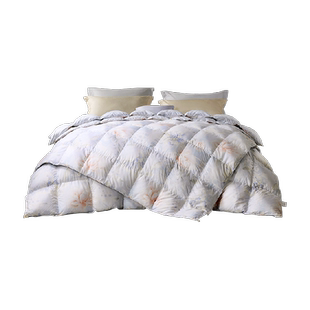 富安娜家纺鹅绒被95白鹅绒子母被二合一被芯空调被春秋被羽绒被芯