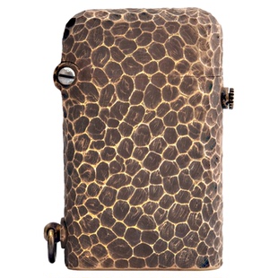 【铜化】复古一键弹射古董机单钩托伦斯手雕黄铜煤油打火机