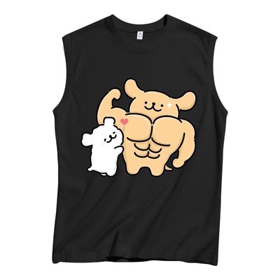 两2元88vip商品小白男士无袖男t恤纯棉训练运动健身背心男款打底