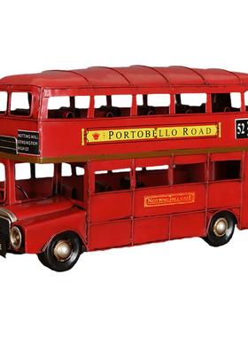 欧式复古怀旧双层巴士装饰老爷车