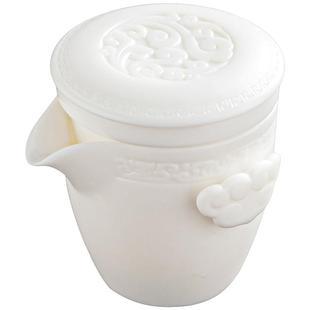 可定制羊脂玉白瓷一壶两杯快客杯二单人便携式旅行茶具套装收纳包