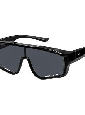 海澜之家户外套镜男款大框可套近视眼镜骑行防风防晒偏光墨镜女