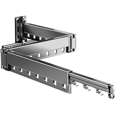 迈卡龙阳台推拉衣架铝防风不贴墙