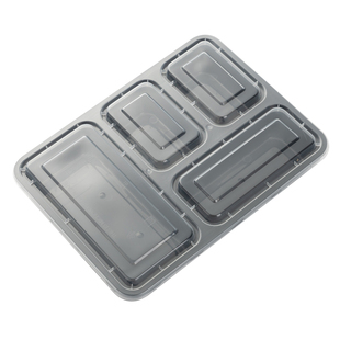 迅胜1200ML一次性餐盒加大四格外卖打包盒多格五格快餐盒分隔饭盒