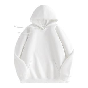 NG真维斯2026春季酒红色连帽卫衣男女同款宽松加绒套头外套秋冬款