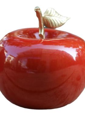 彩铜苹果创意中式桌面摆件