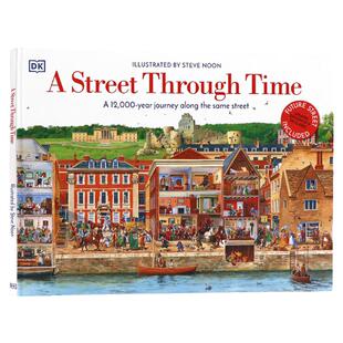 DK 穿越时空的街道 A Street Through Time  英文原版绘本 7-12岁儿童科普百科读物 12000年的街道旅程 课外拓展阅读 精装大开彩图