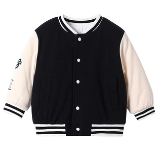 男童夹棉外套宝宝棉服冬季加厚上衣秋冬纯棉儿童棒球服婴幼儿棉袄