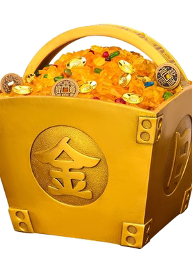 铜米斗日进斗金摆件祝福开业送礼