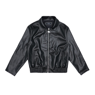 gastation皮衣夹克男外套机车秋冬美式飞行员皮夹克翻领机车服