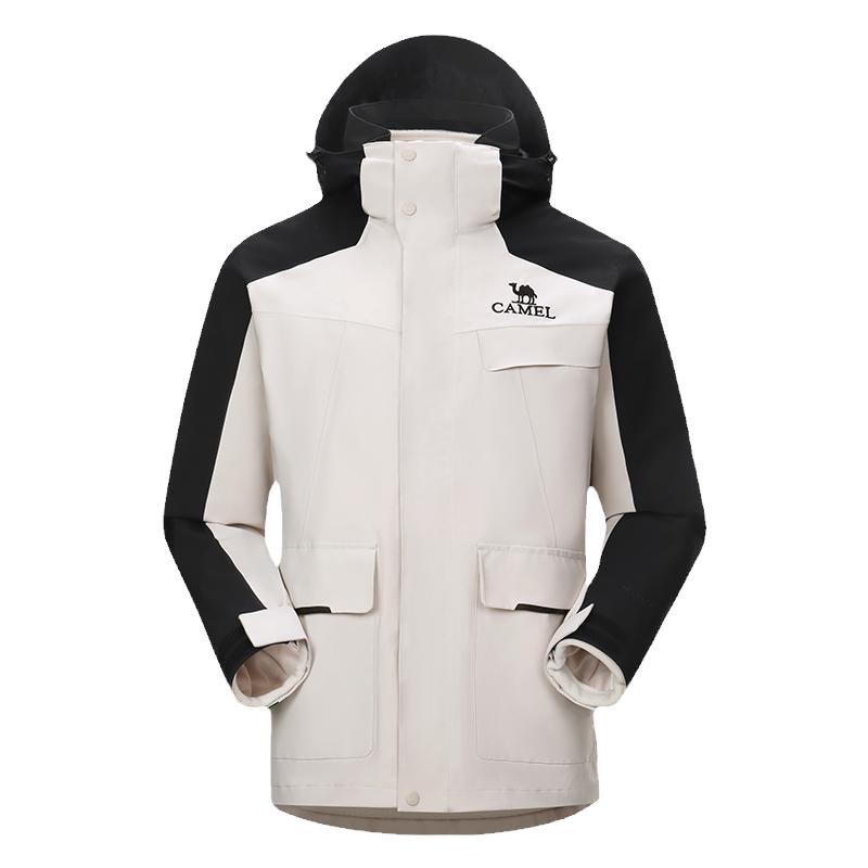 骆驼女装冲锋衣外套三合一可拆卸新款情侣旅行服抓绒内胆休闲外套 骆驼女装冲锋衣外套三合一可拆卸新款情侣旅行服抓绒内胆休闲外套