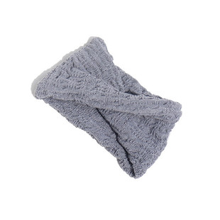 日本ca4la同款宽边羊毛针织发带女冬交叉扭结发箍弹力显脸小头套