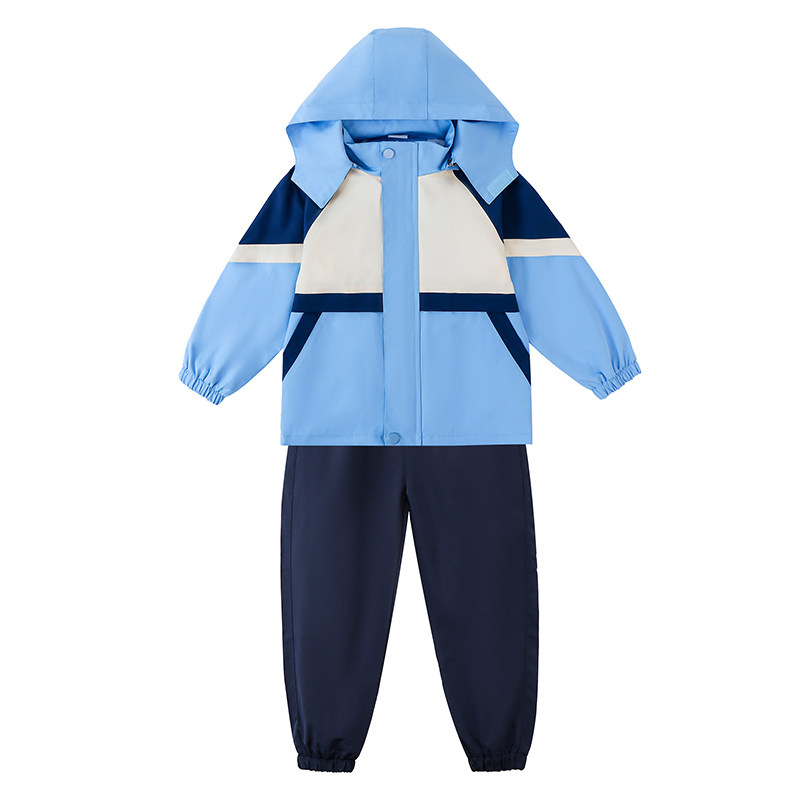小学生校服冲锋衣三件套儿童运动会班服套装加绒秋冬季幼儿园园服