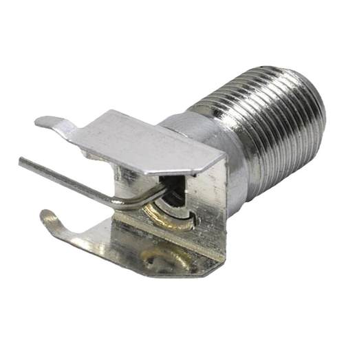 公制F头接头连接器 弯头90度机顶盒户户通母座螺纹直径9.8mm