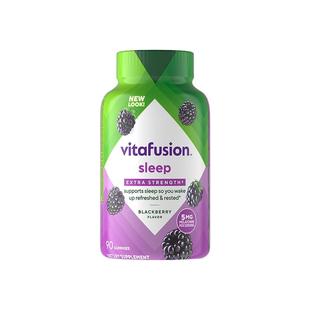 美国进口Vitafusion褪黑素软糖sleepwell安眠退黑素5mg睡眠片vf