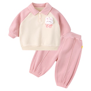 儿童套装秋冬加厚男女童休闲长袖裤子宝宝冬装两件套婴儿冬季童装