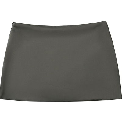 纯欲性感防走光低腰包臀缎面短裙