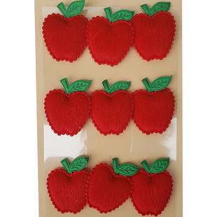 apple stickers 3d 苹果贴纸  立体苹果贴画 红苹果 绿苹果