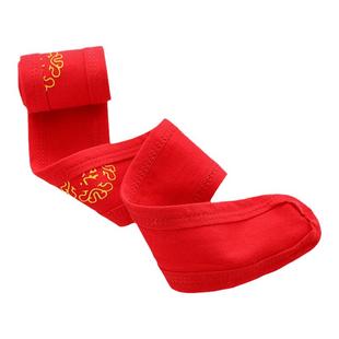 新生儿宝宝包被绑带固定带双层粘贴款可调节精梳棉婴儿抱被红绳子