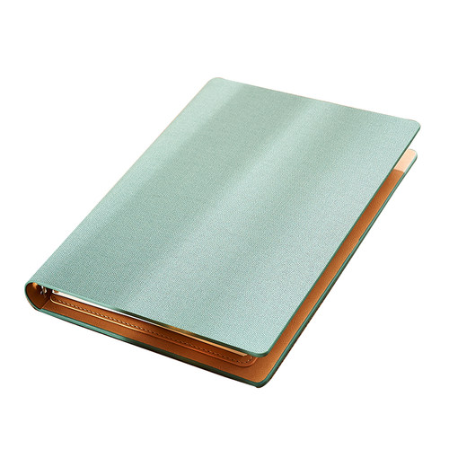 简约活页笔记本子商务工作办公会议记录记事本A5高档简约多功能皮质日记本免费刻字礼盒企业定做定制可印LOGO