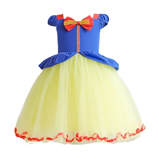 女童白雪公主裙夏季2026新款儿童洋气蓬蓬纱裙儿童夏装短袖连衣裙