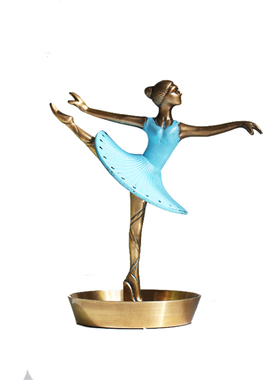 美式风黄铜热卖芭蕾舞者装饰摆件