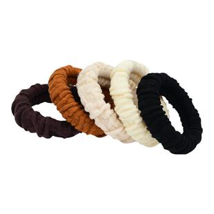 加粗头绳女生扎头黑色简约马尾高弹力皮筋耐用显发量皮套发圈饰品