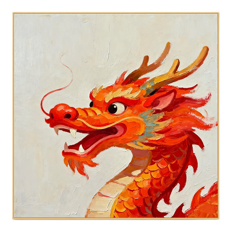 diy数字油画定制 油画diy填充 填色龙霸气老虎装饰画手工画丙烯画