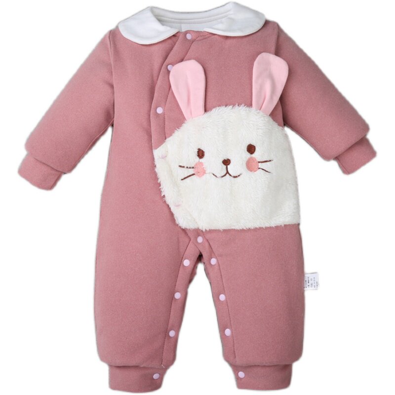 冬季连体爬服加厚初生保暖哈衣